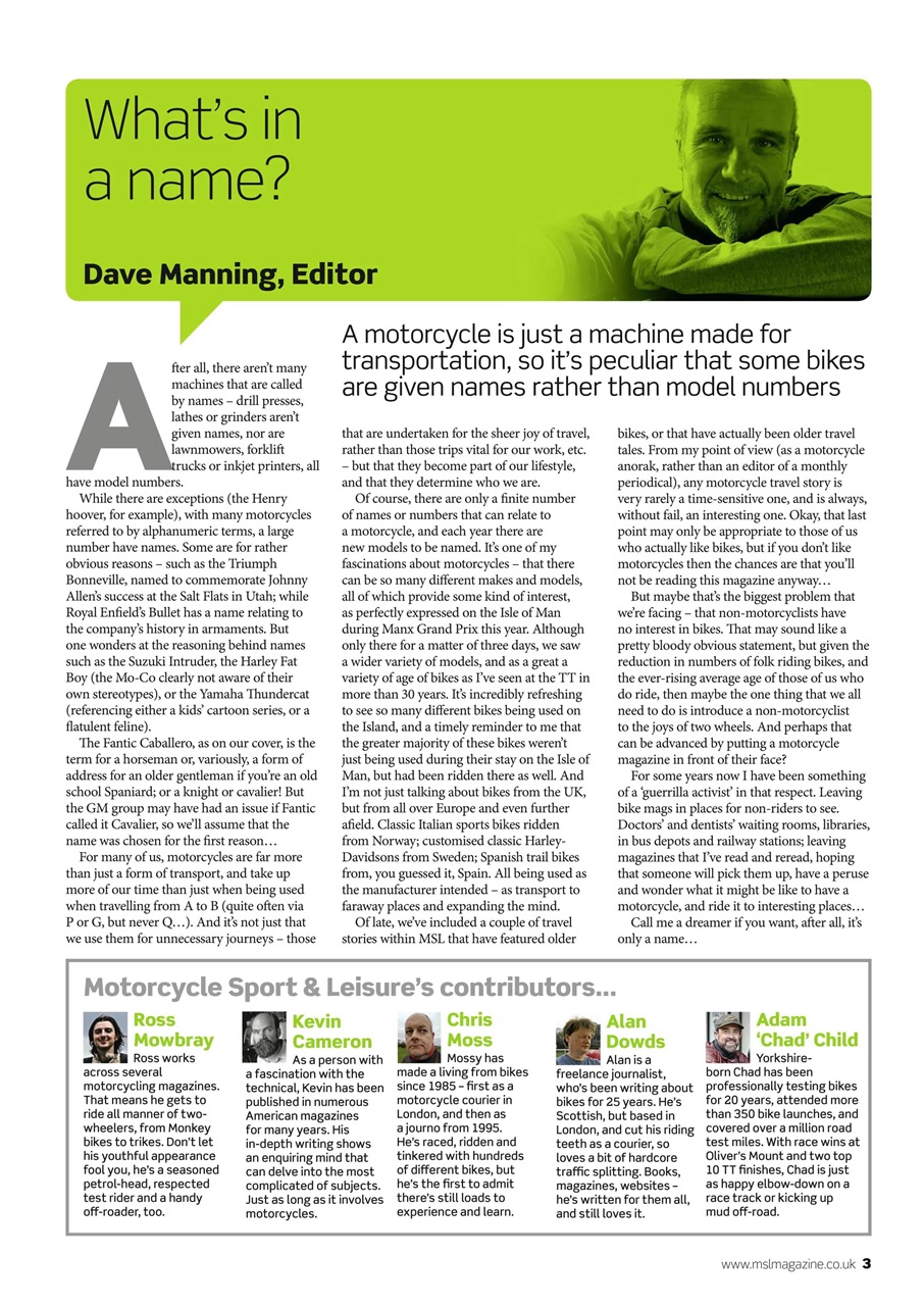 Motorcycle Sport & Leisure Preview Pages