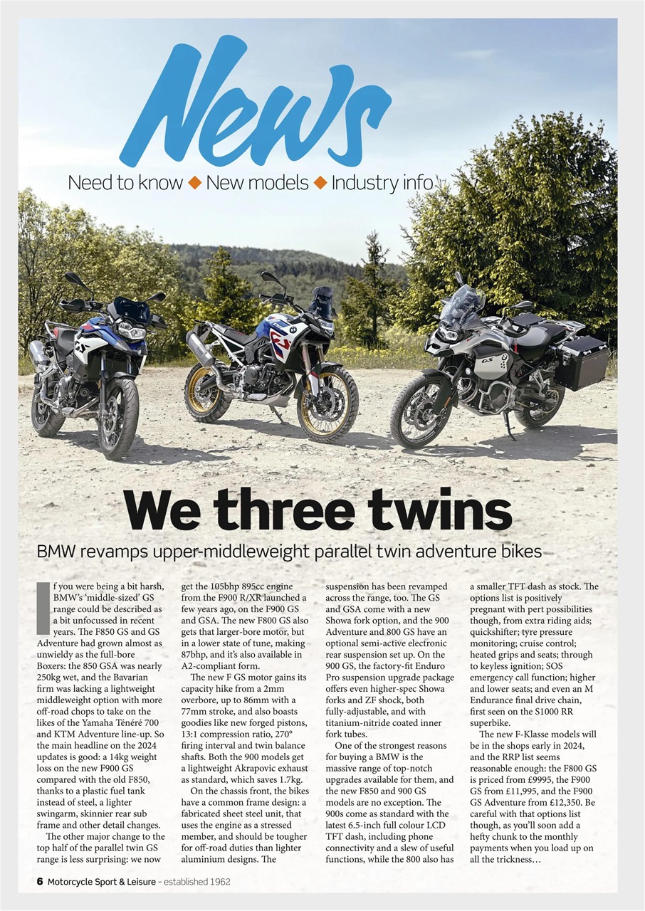 Motorcycle Sport & Leisure Preview Pages