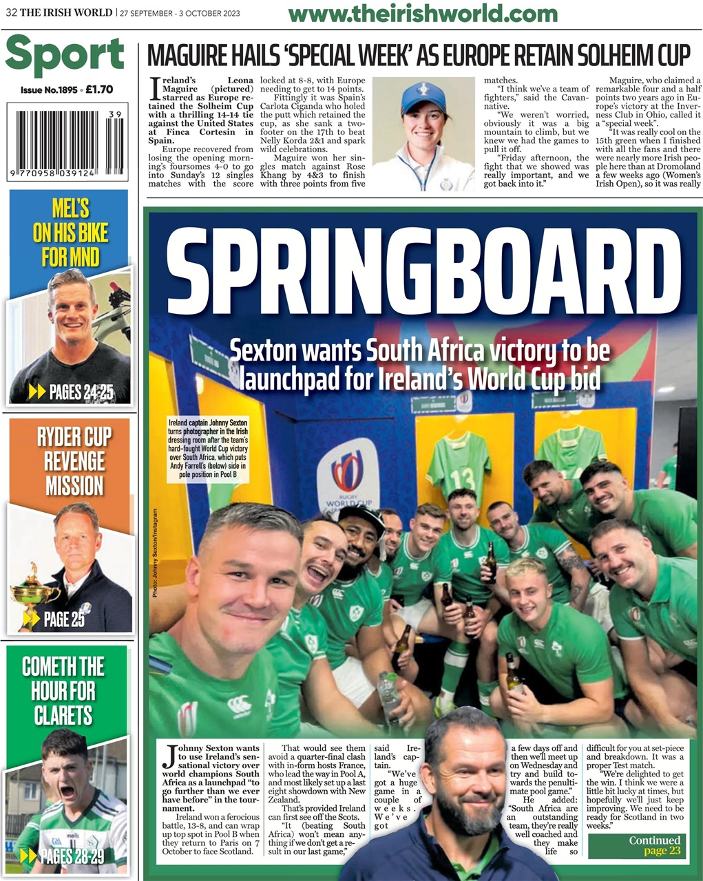 Irish World Preview Pages