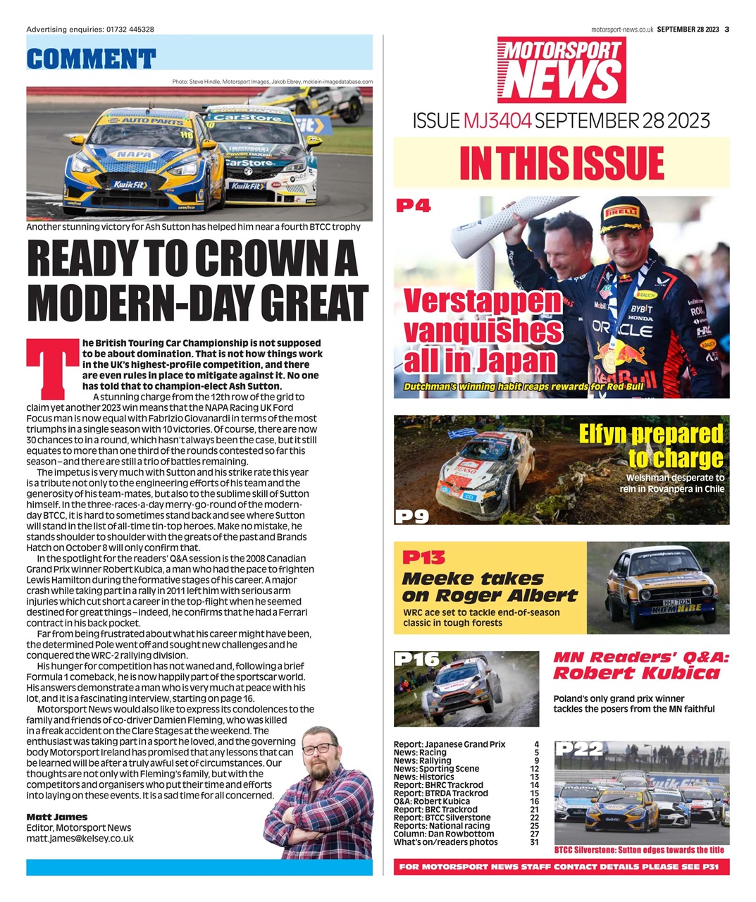 Motorsport News Preview Pages