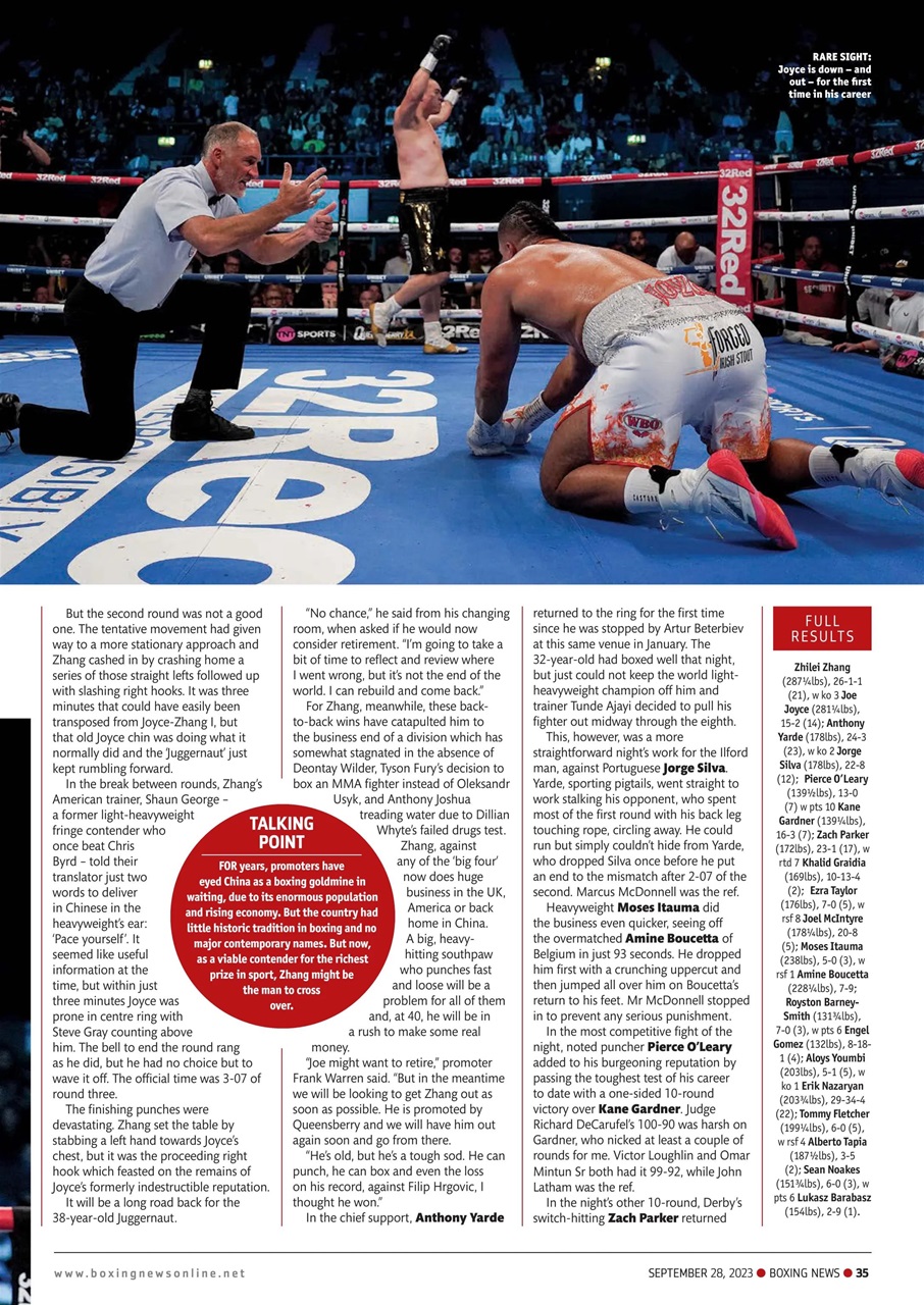 Boxing Preview Boxing News Magazine - 28-Sep 2023 Back Issue