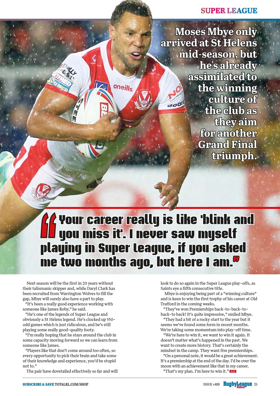 Rugby League World Preview Pages