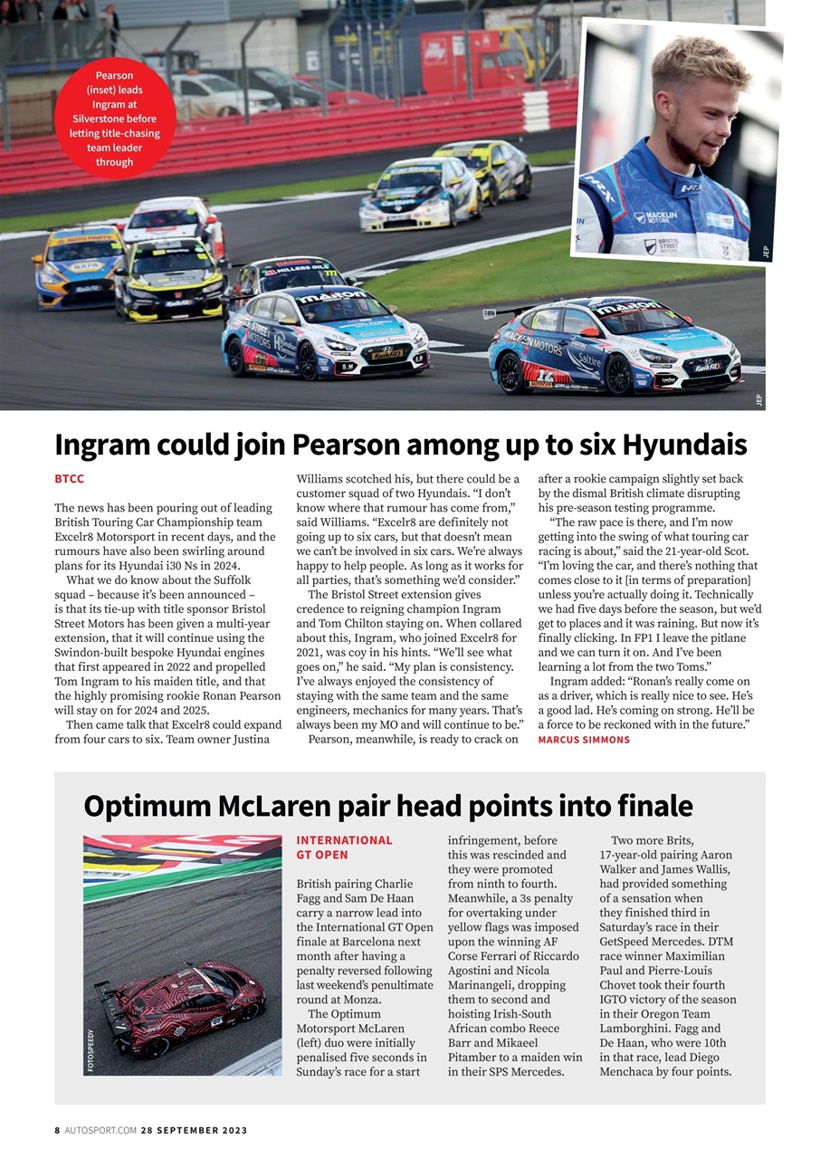 Autosport Preview Pages