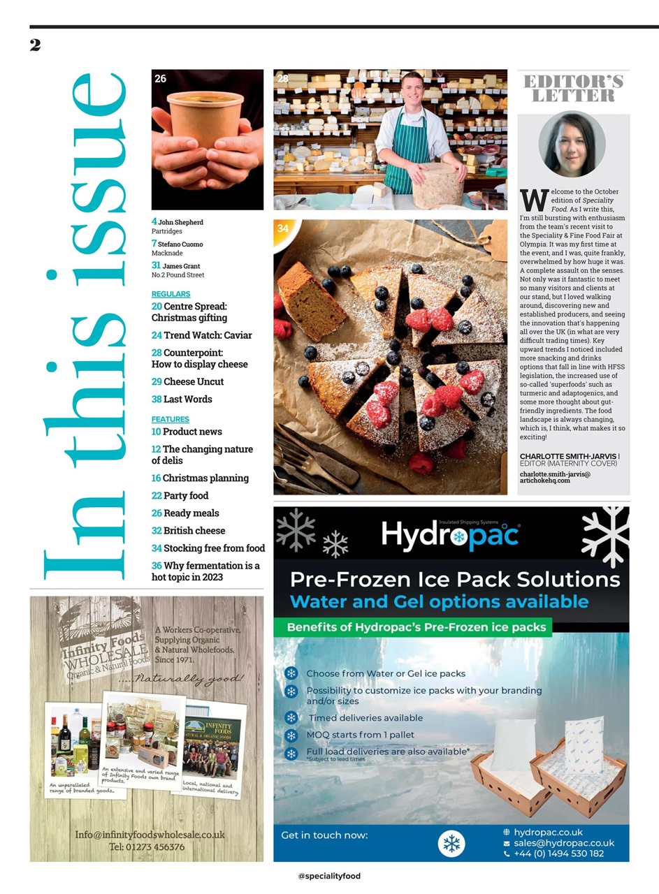 Speciality Food Preview Pages