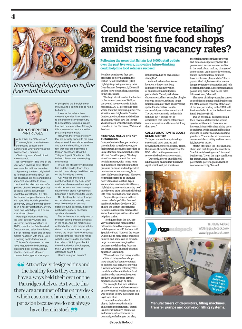 Speciality Food Preview Pages