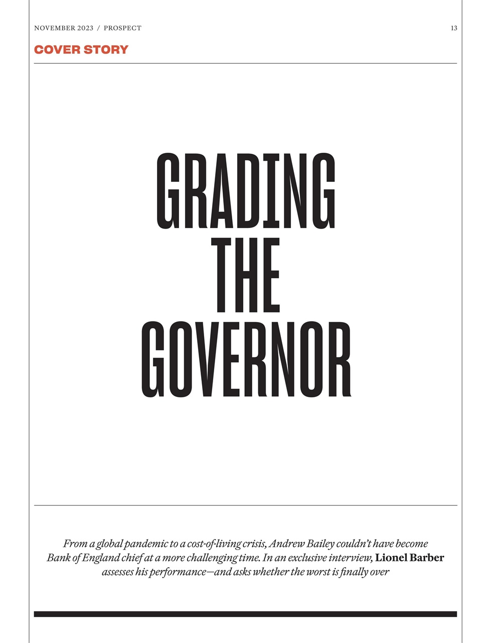 Prospect Magazine Preview Pages