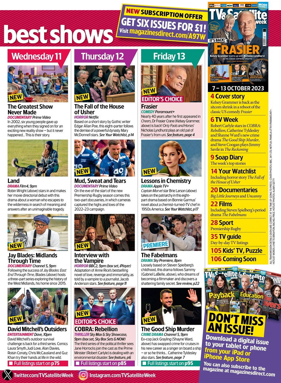 TV & Satellite Week Preview Pages