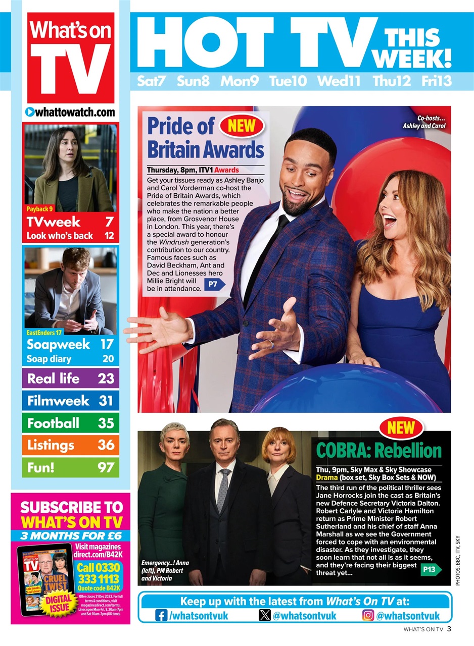 What's on TV Preview Pages