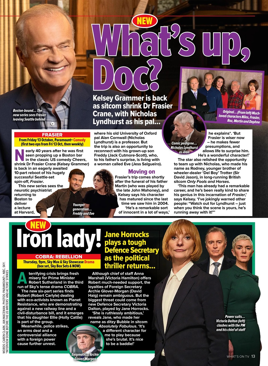What's on TV Preview Pages