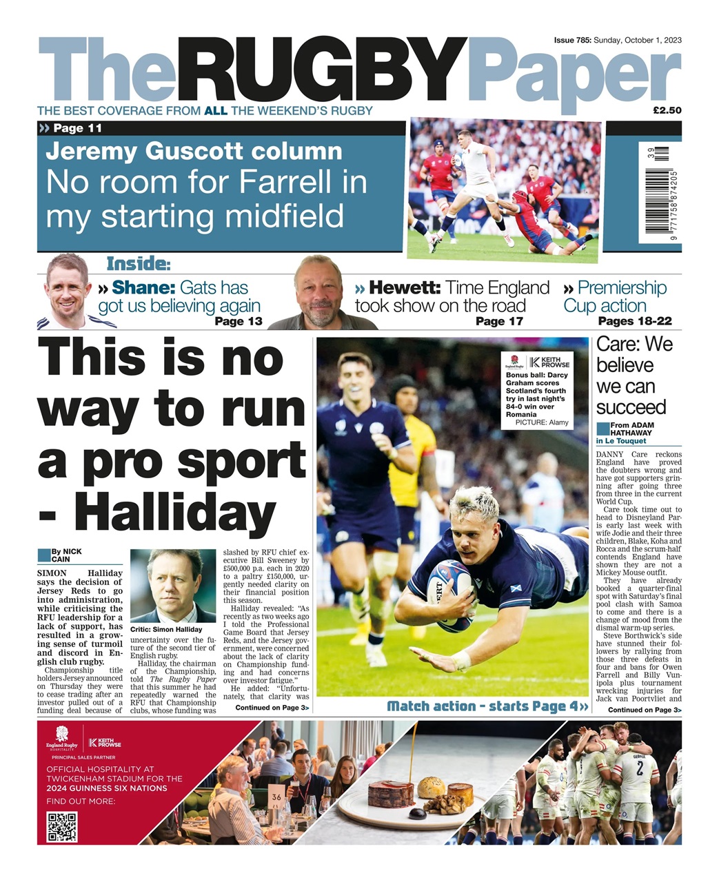 The Rugby Paper Preview Pages