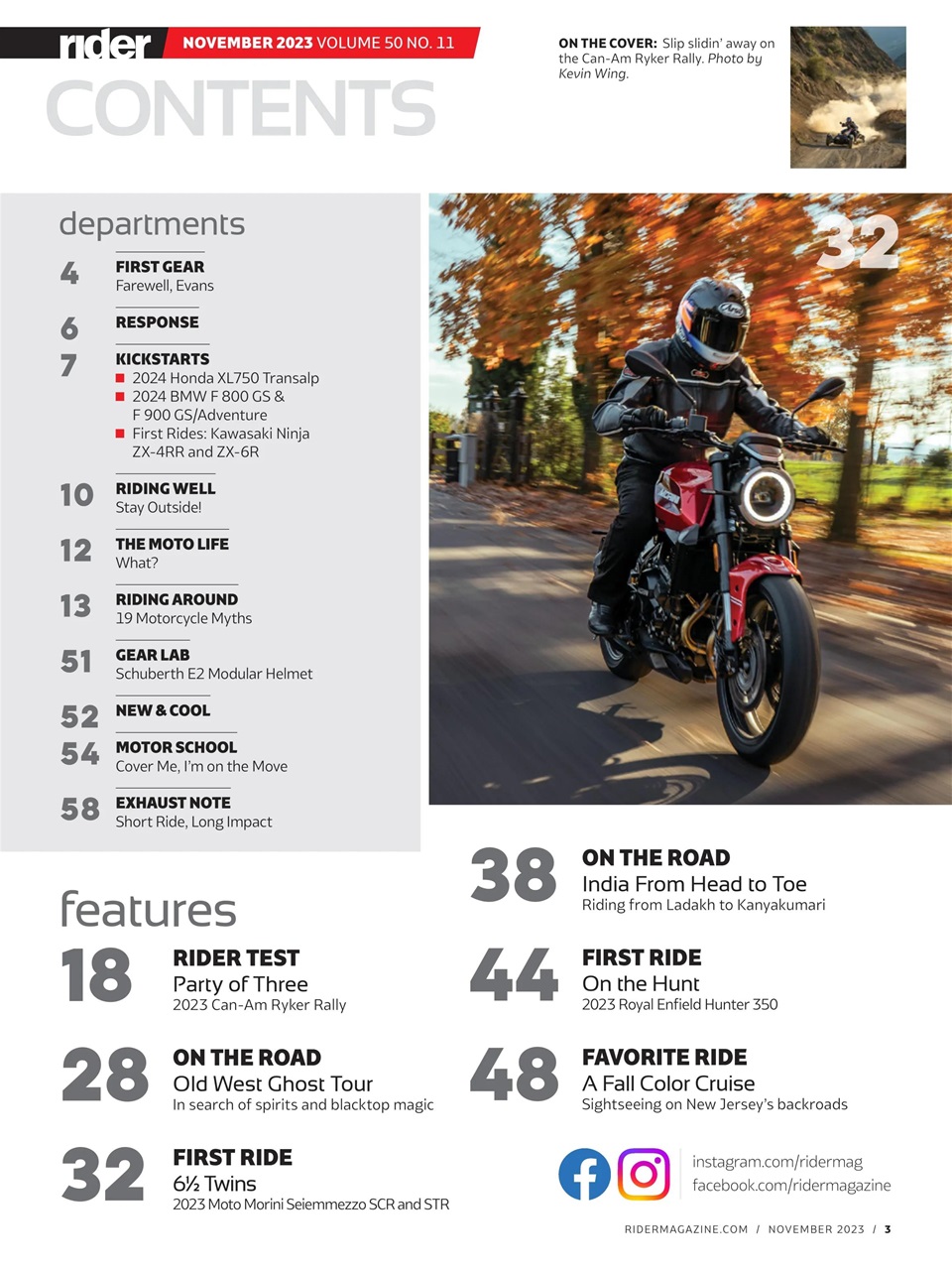 Rider Magazine Preview Pages