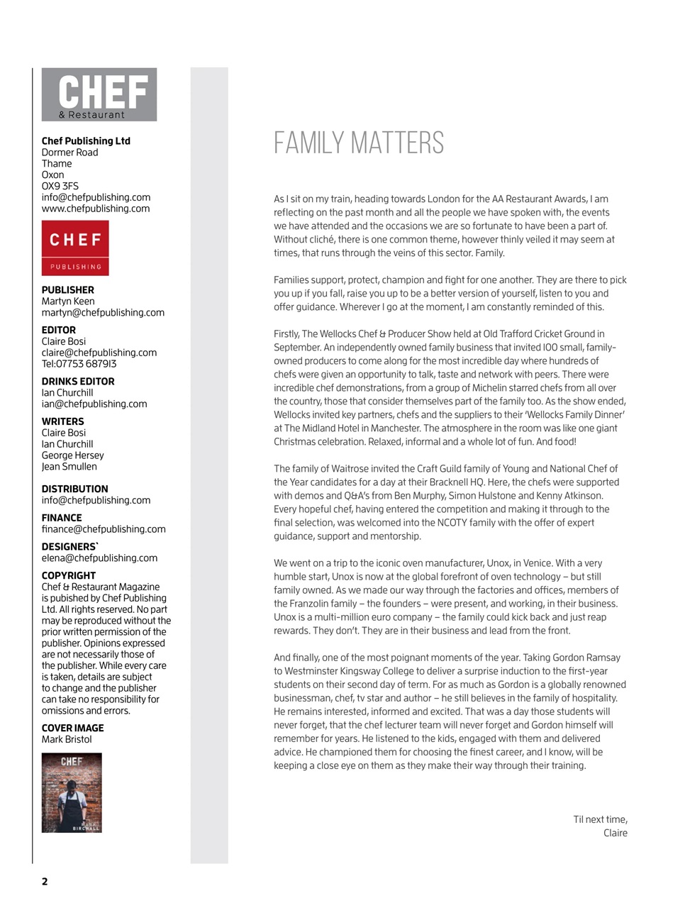 Chef & Restaurant Magazine Preview Pages