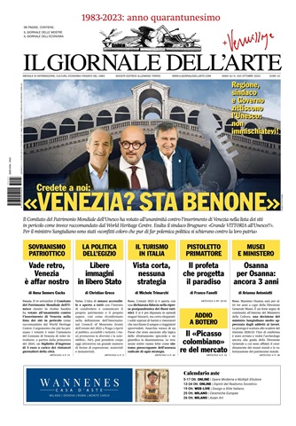 Il Giornale Dell’Arte issue ottobre 2023