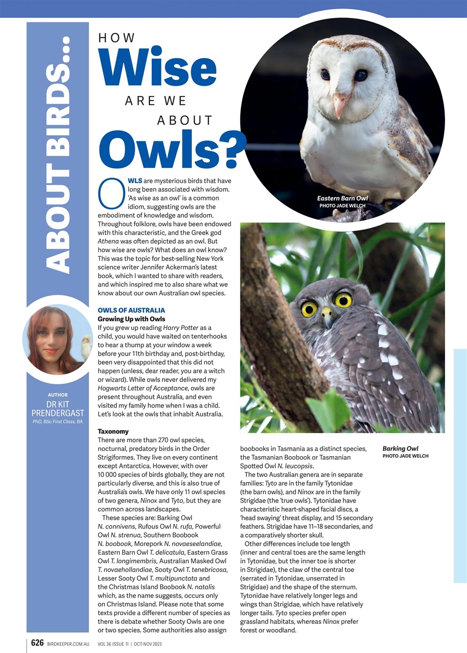 Australian Birdkeeper Magazine Preview Pages