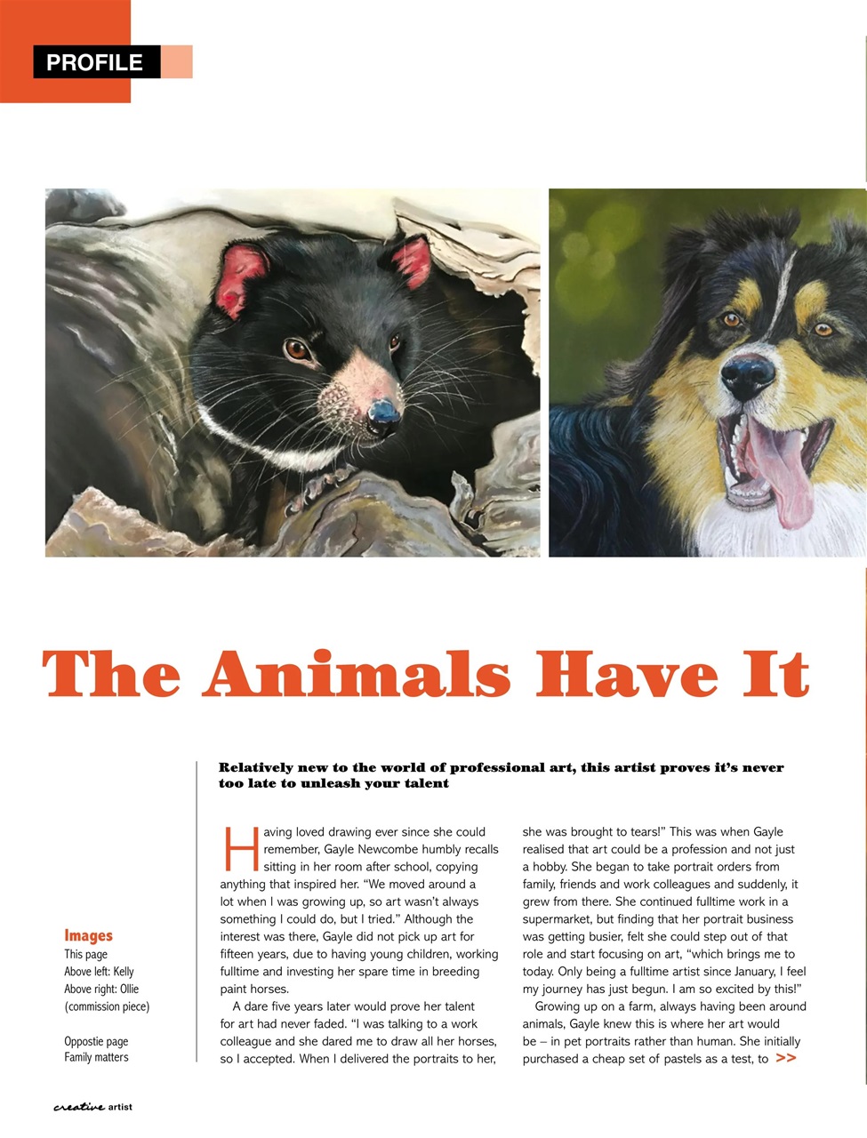 Creative Artist Preview Pages