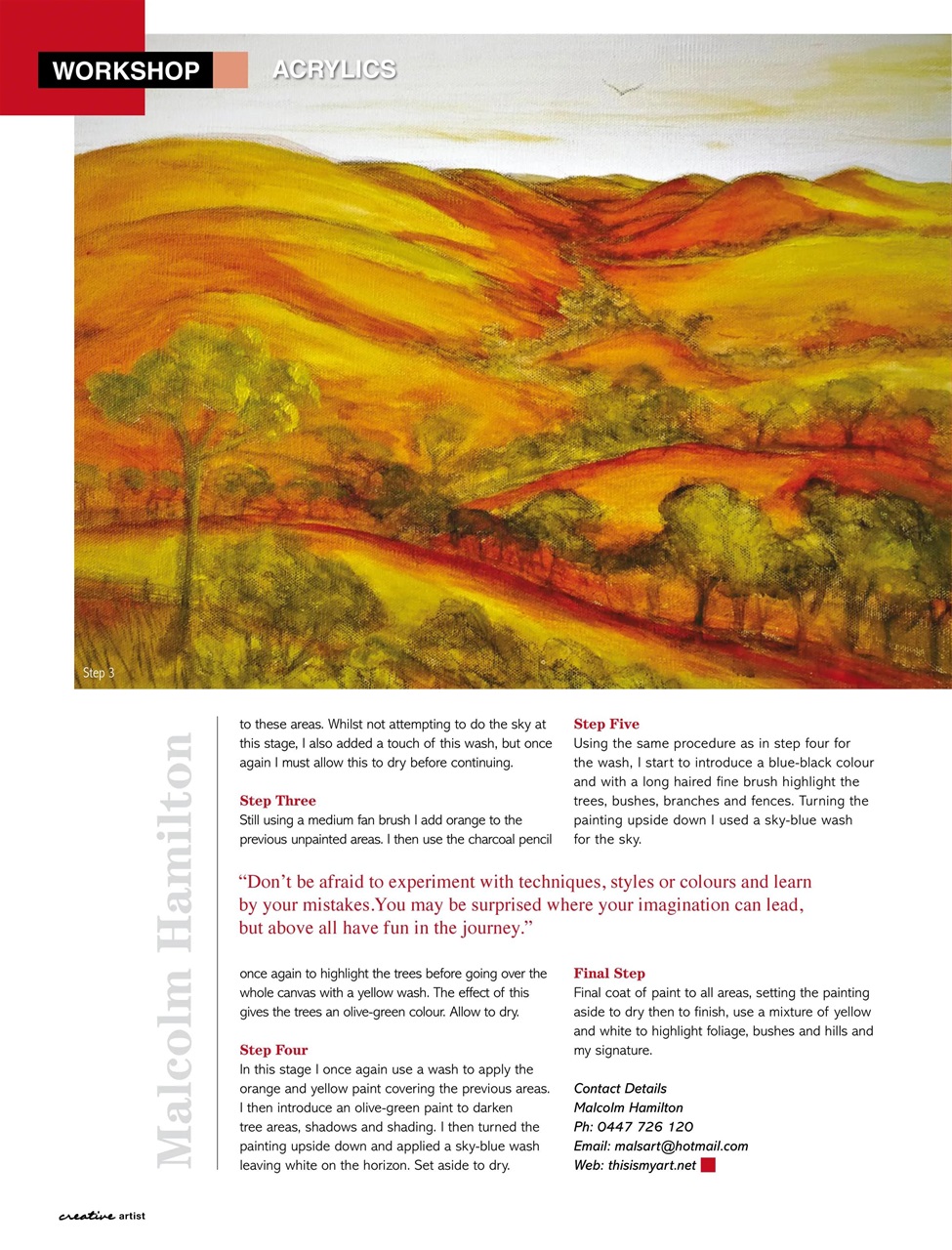 Creative Artist Preview Pages