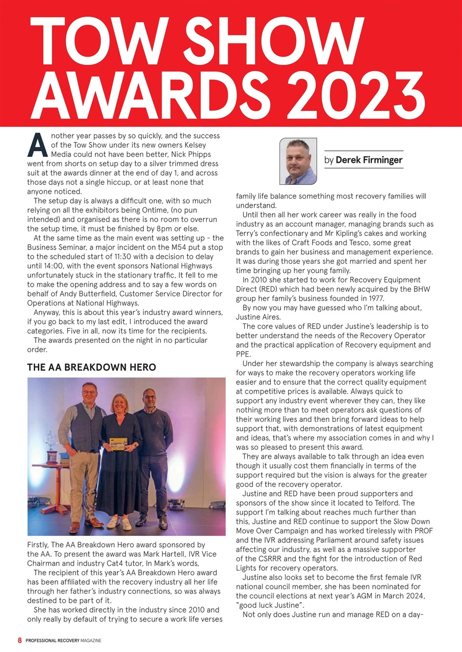 Professional Recovery Magazine Preview Pages