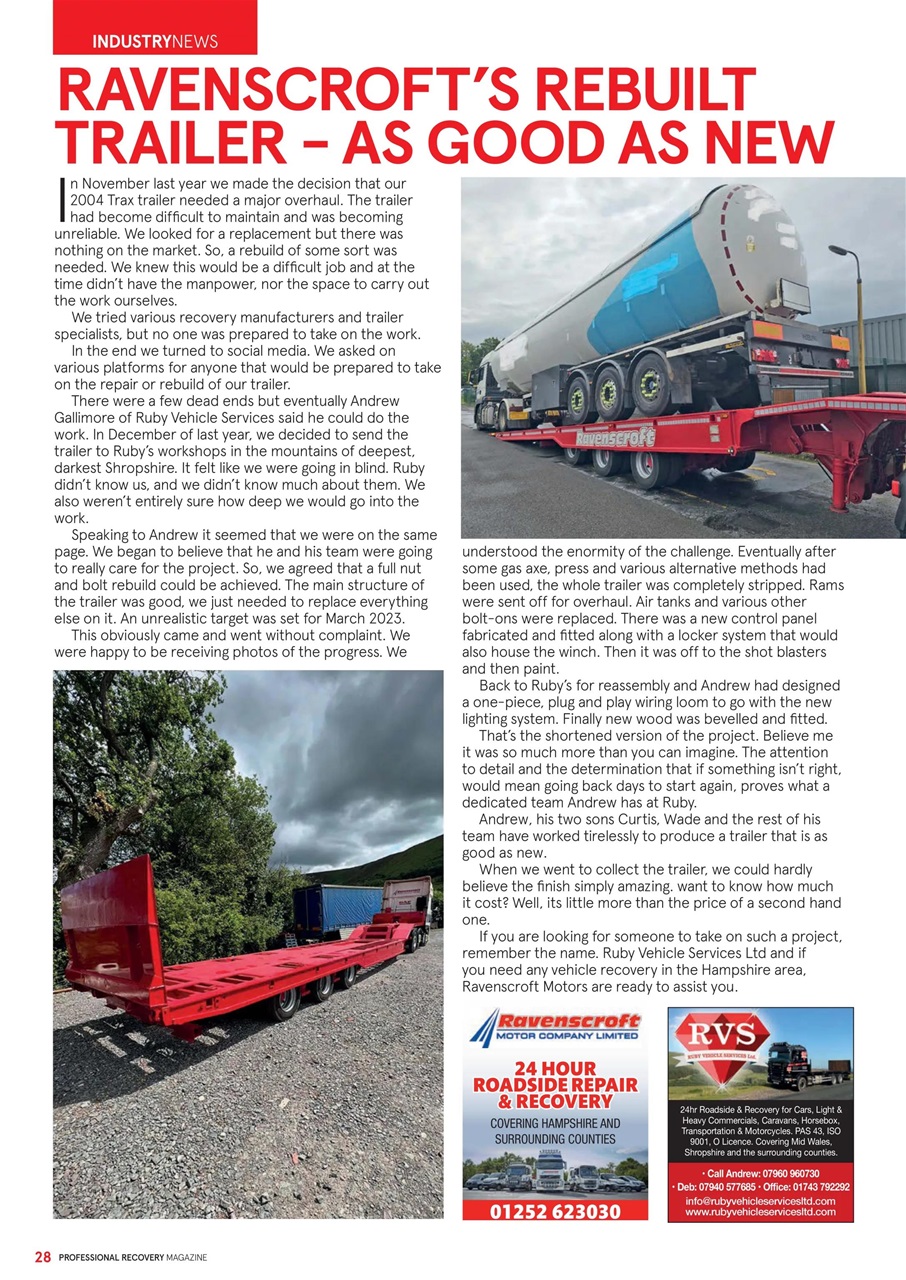 Professional Recovery Magazine Preview Pages