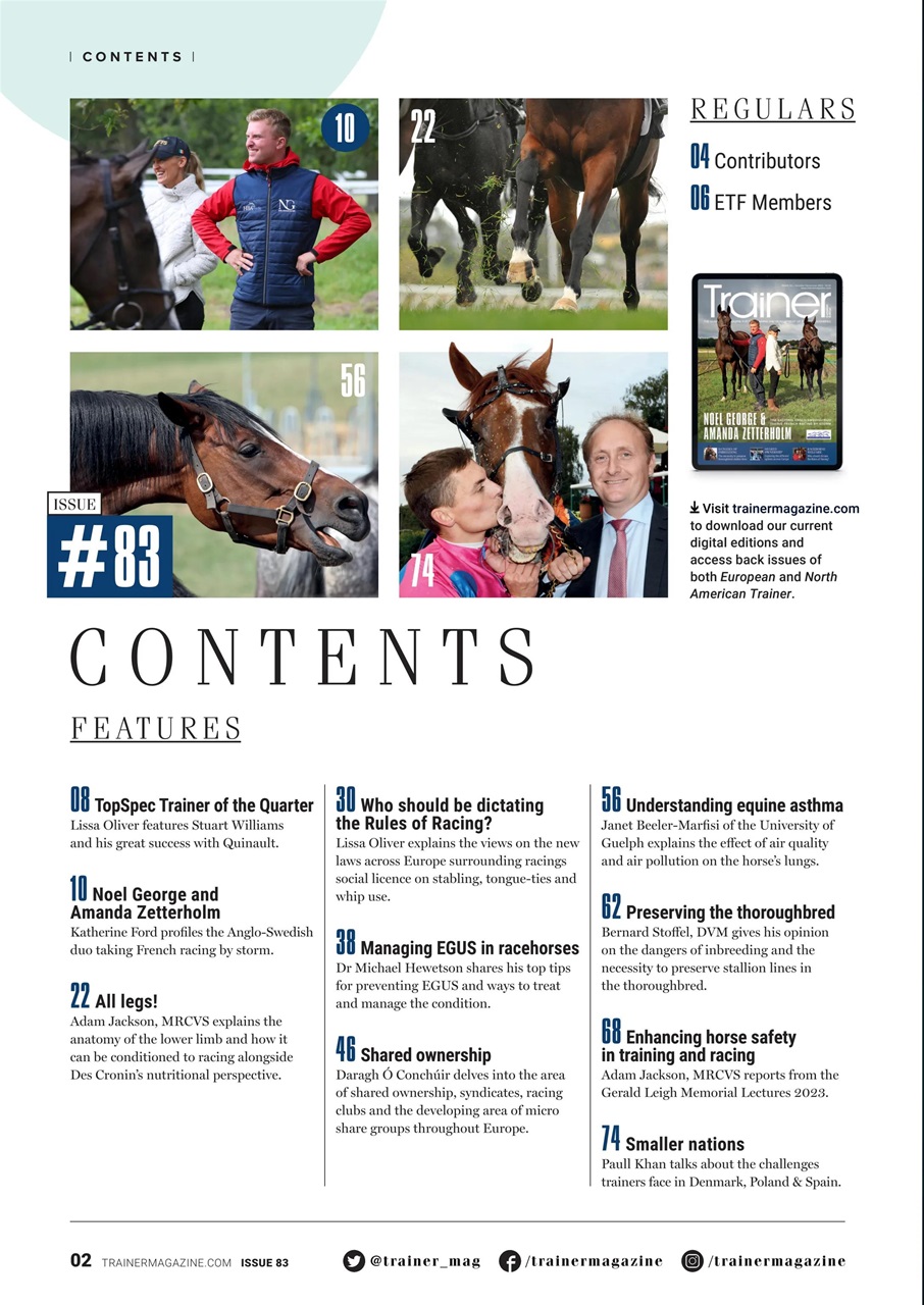 European Trainer Magazine - horse racing Preview Pages