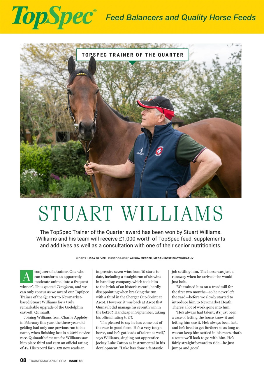 European Trainer Magazine - horse racing Preview Pages
