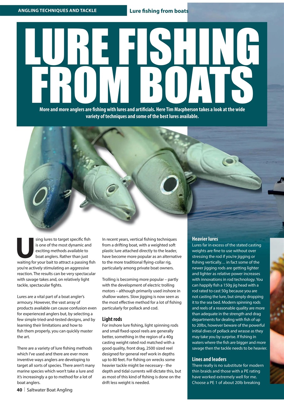 Saltwater Boat Angling Preview Pages