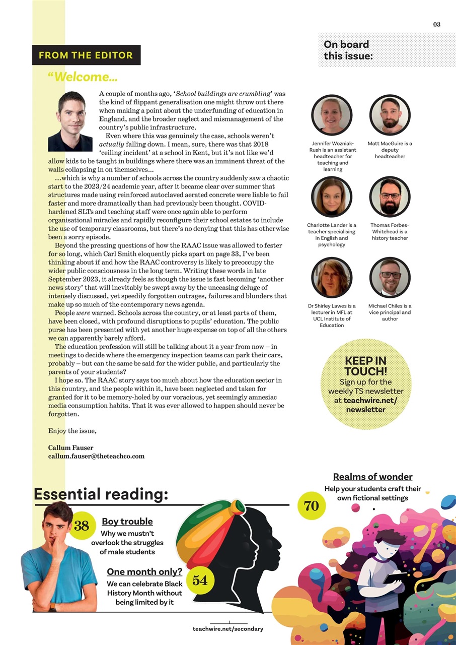 Teach Secondary Preview Pages