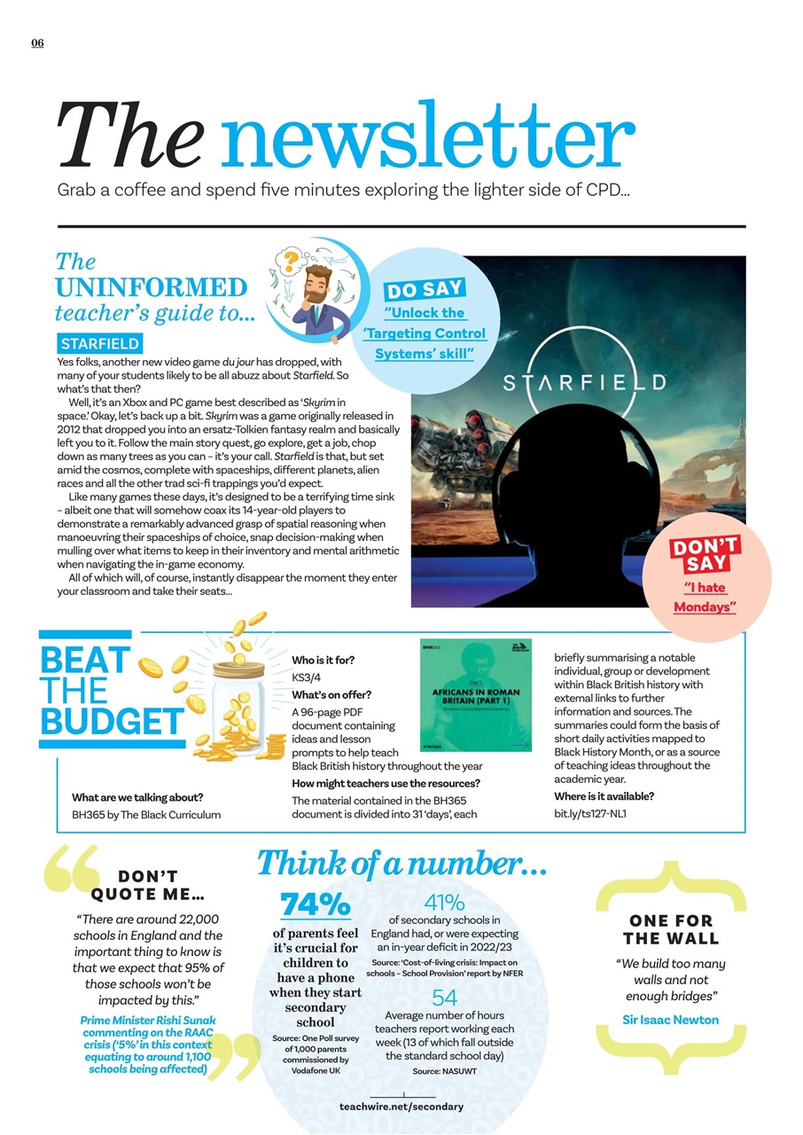 Teach Secondary Preview Pages