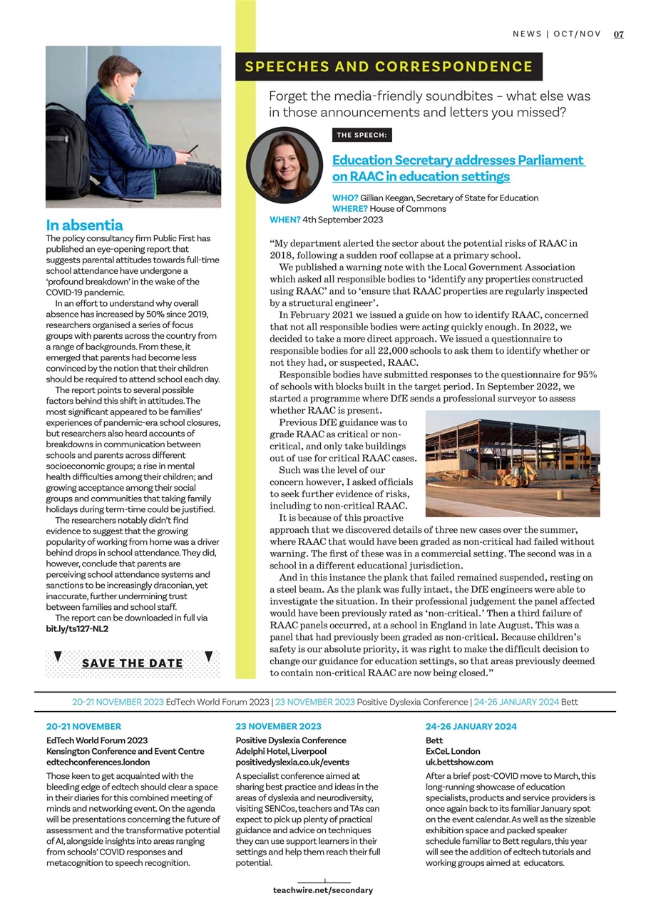 Teach Secondary Preview Pages