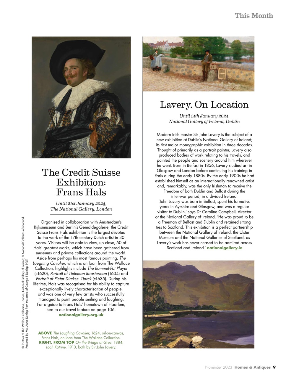 Homes & Antiques Magazine Preview Pages