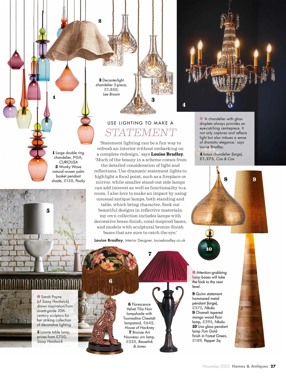 Homes & Antiques Magazine Preview Pages