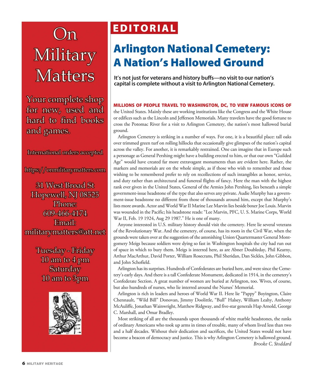 Military Heritage Preview Pages