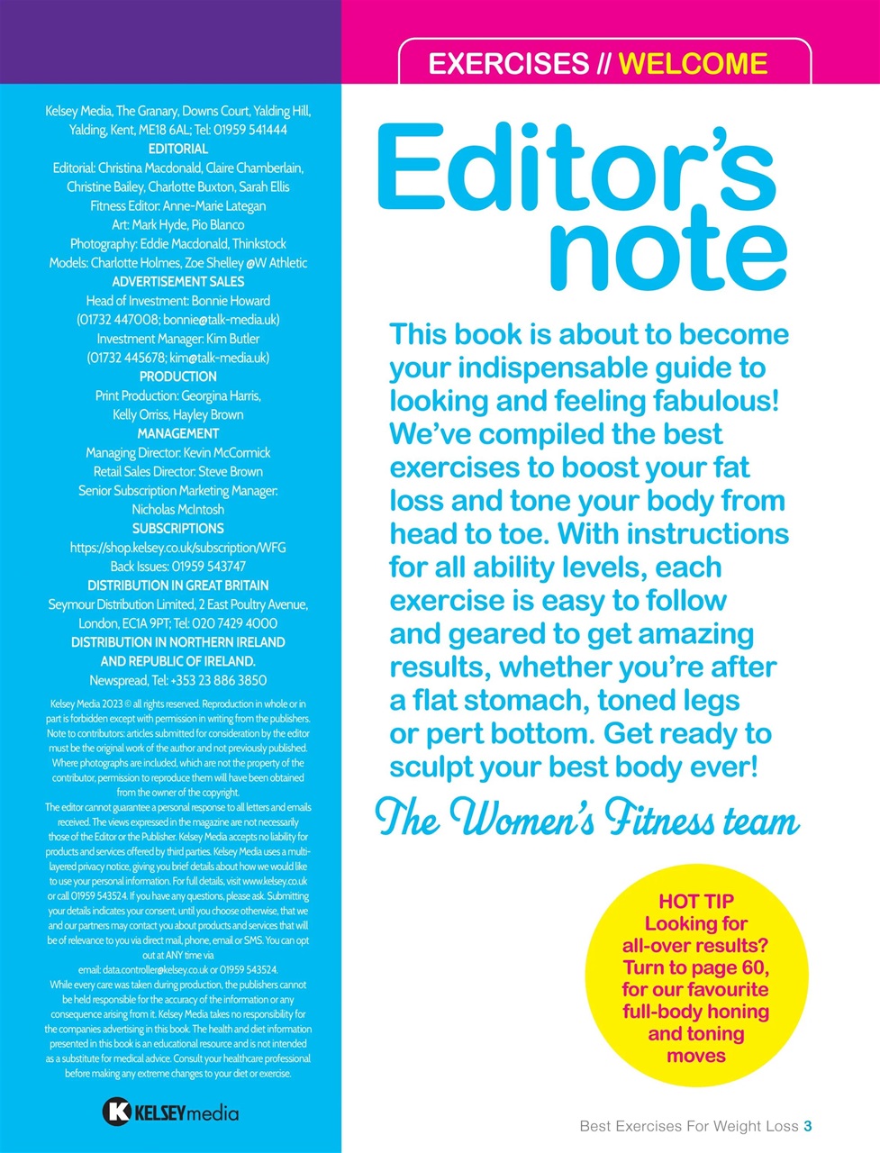 Women’s Fitness Preview Pages