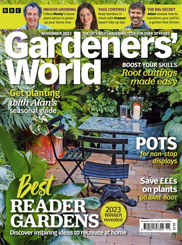 BBC Gardeners’ World Magazine issue Novemebr 2023