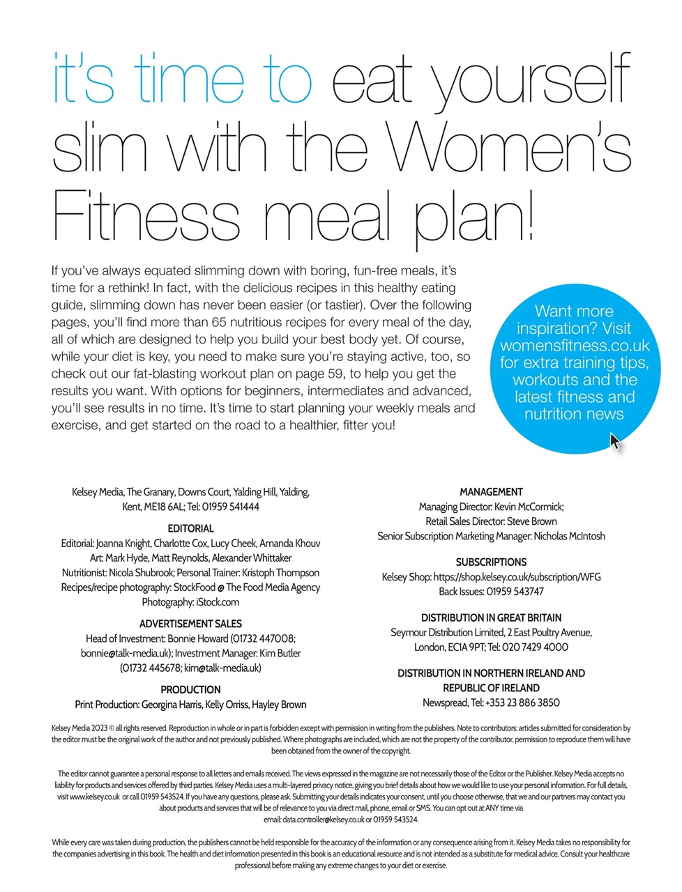 Women’s Fitness Preview Pages