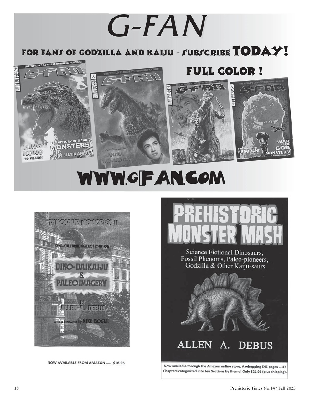 Prehistoric Times Preview Pages