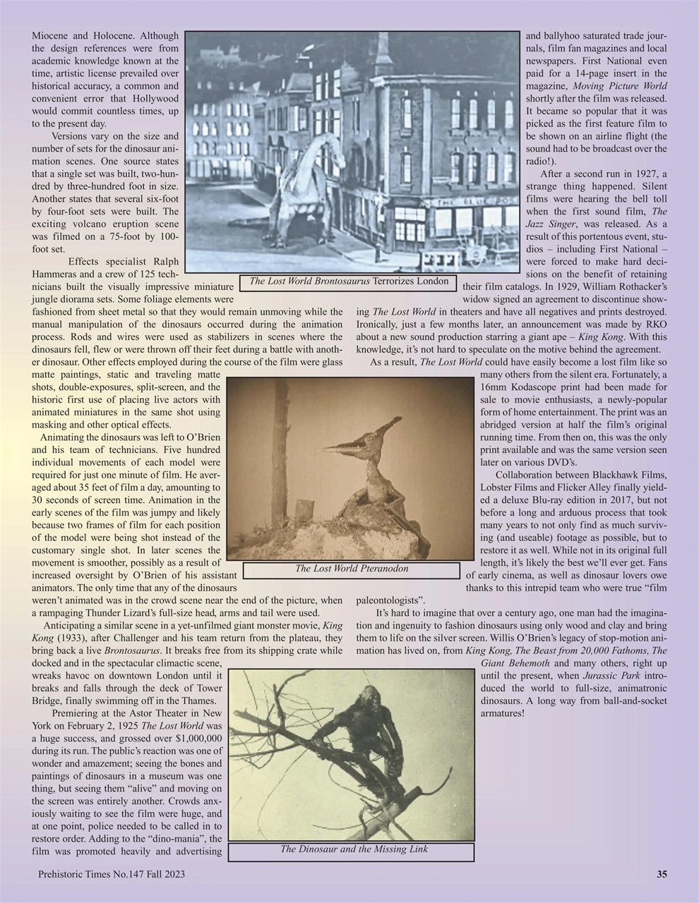 Prehistoric Times Preview Pages