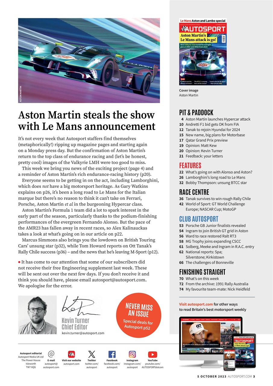 Autosport Preview Pages