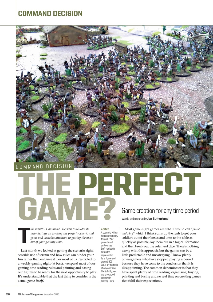 Miniature Wargames Preview Pages