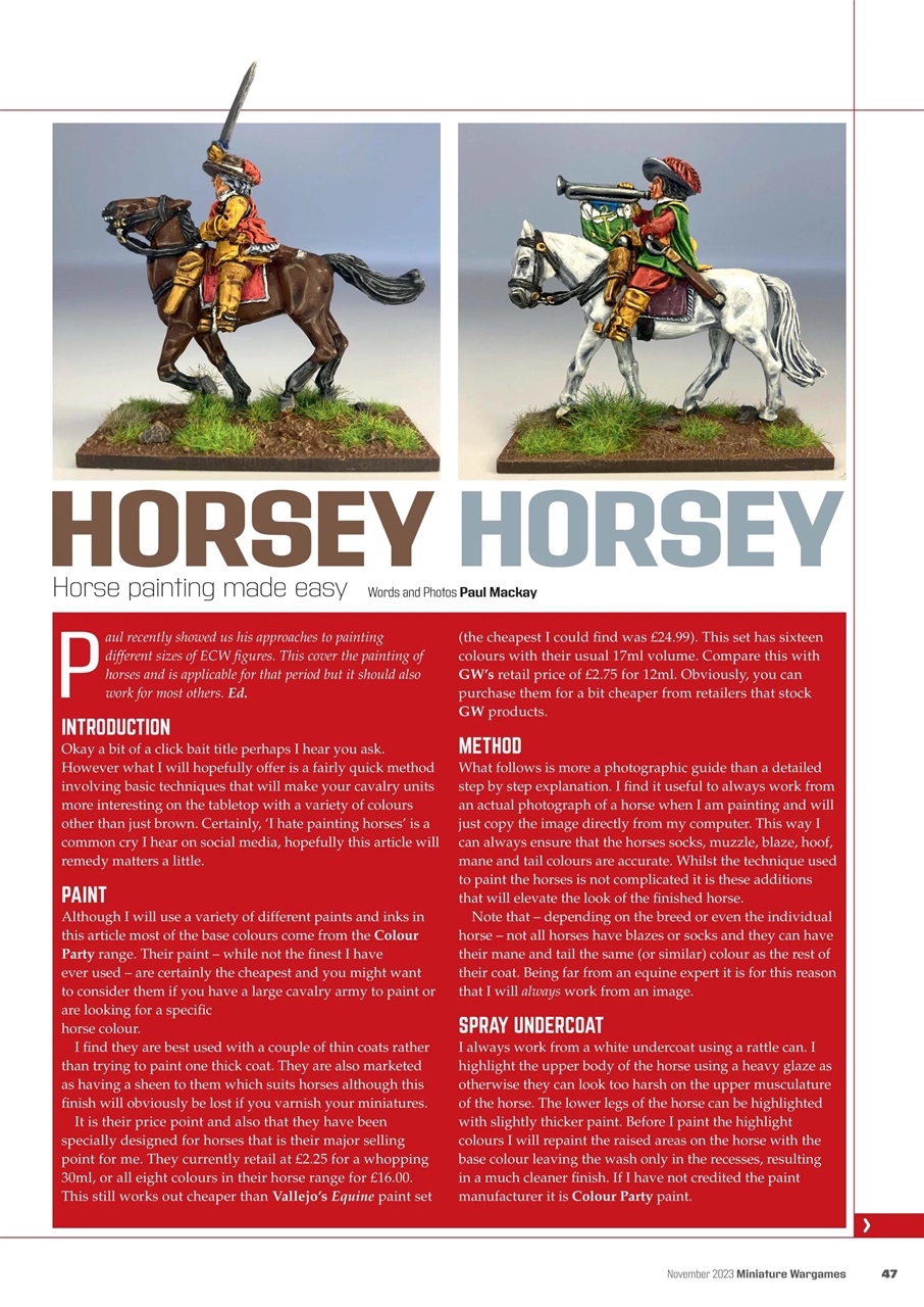 Miniature Wargames Preview Pages