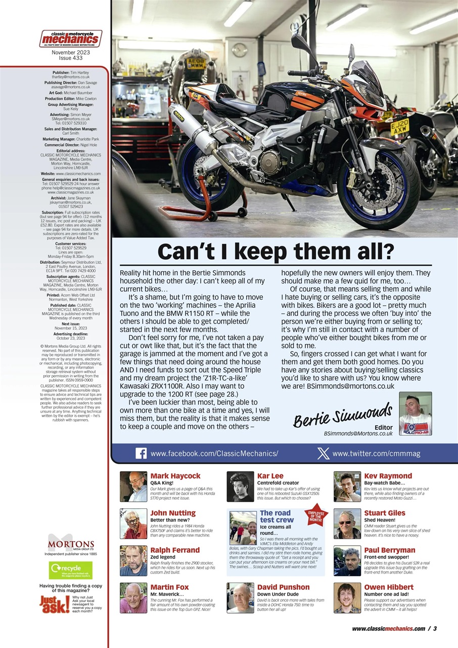 Classic Motorcycle Mechanics Preview Pages