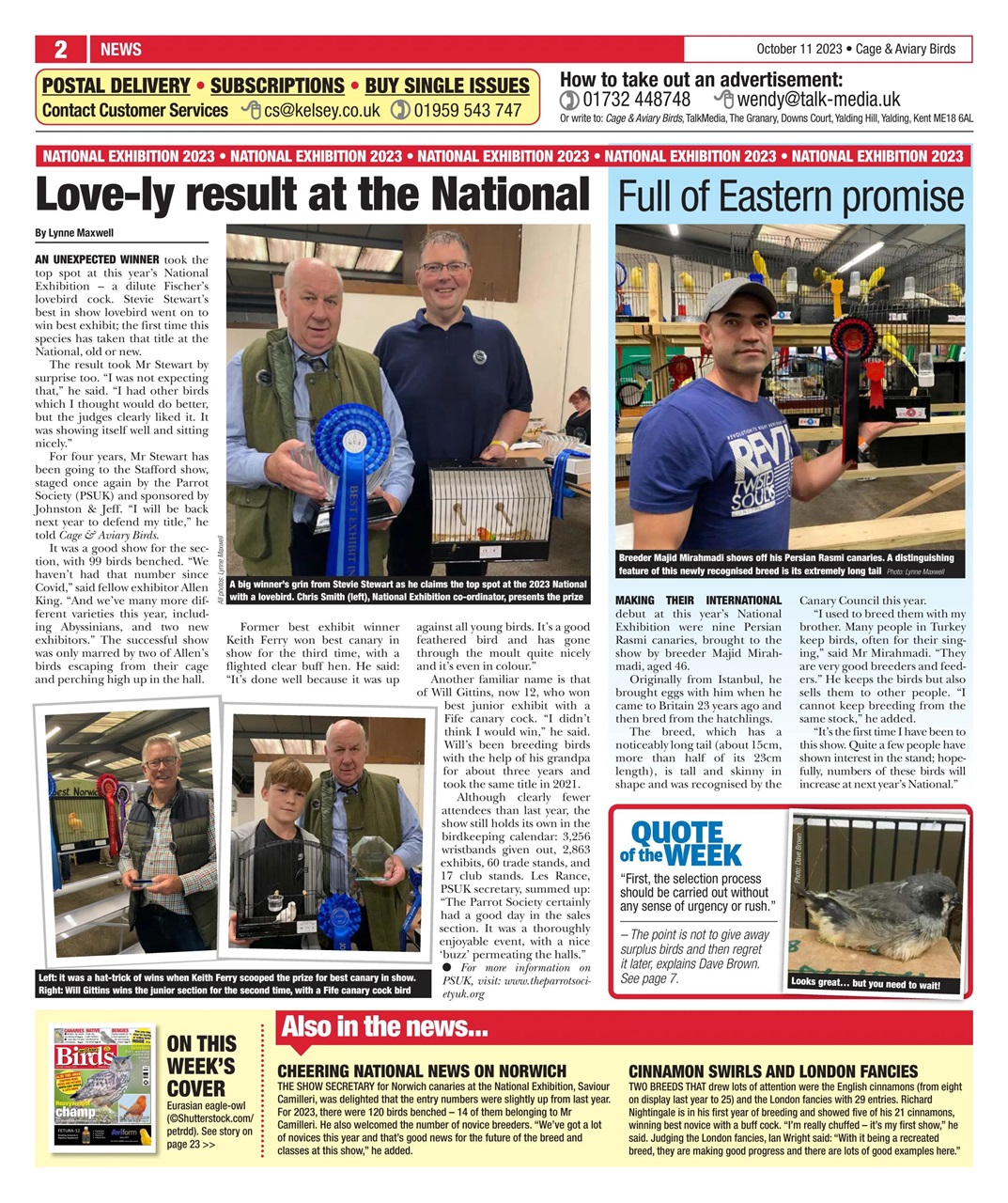 Cage & Aviary Birds Preview Pages