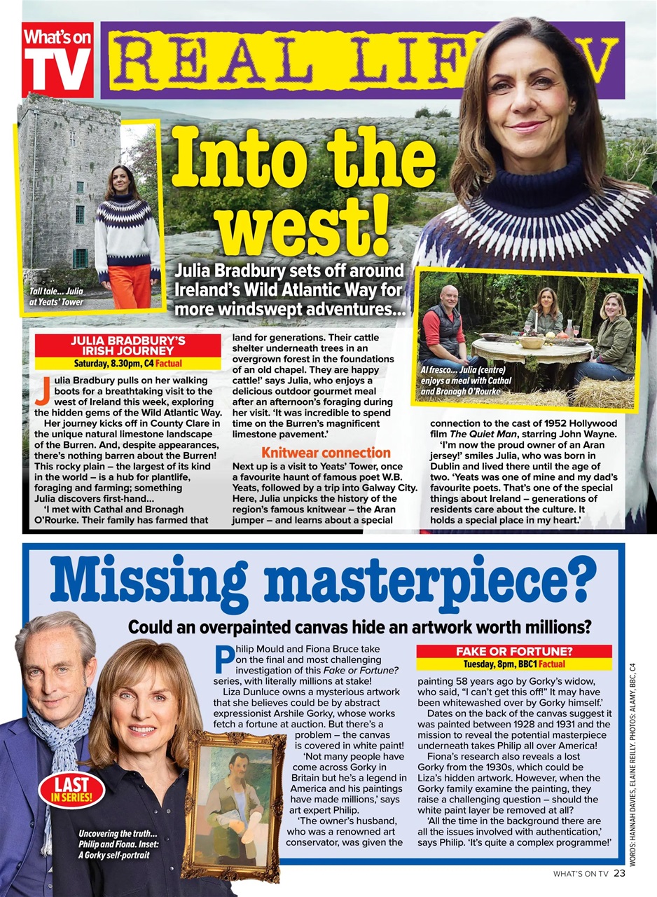 What's on TV Preview Pages