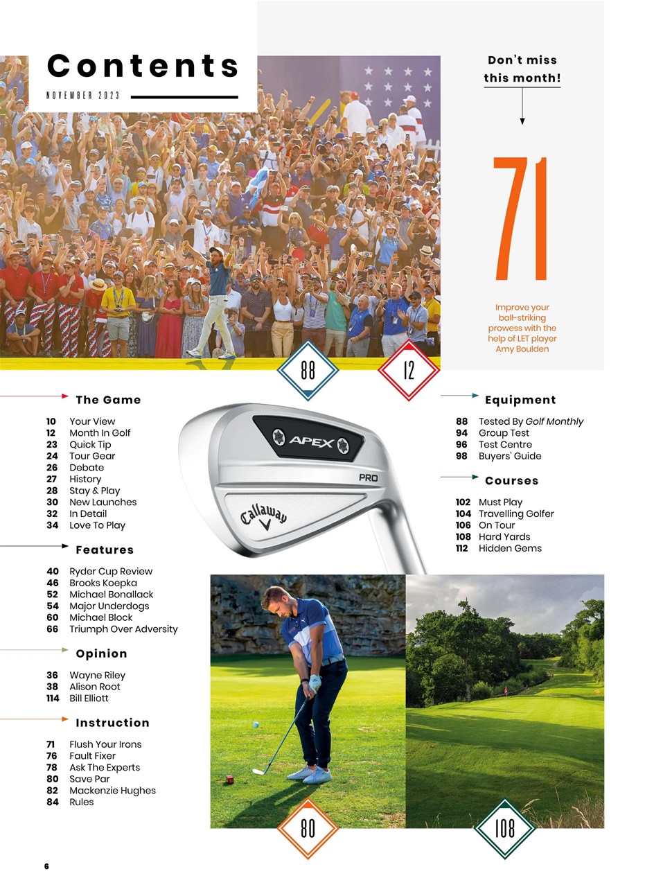 Golf Monthly Preview Pages