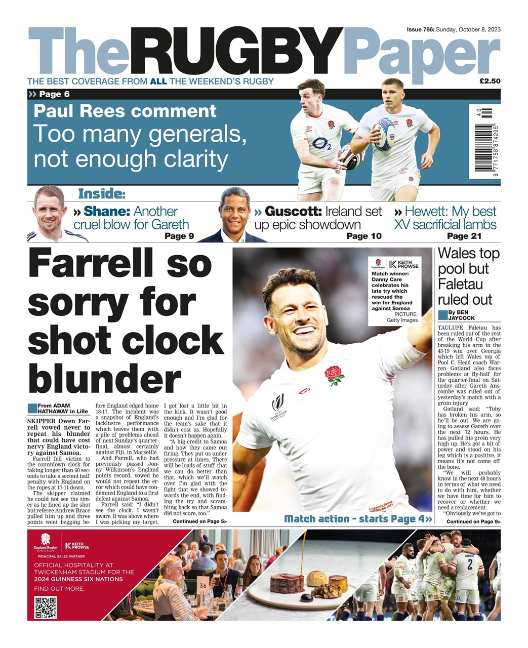 The Rugby Paper Preview Pages