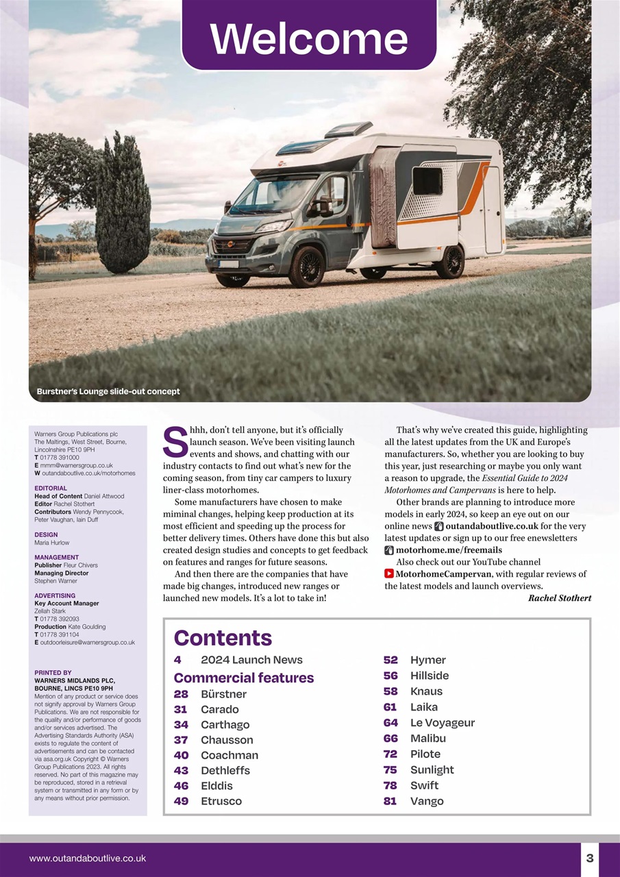 What Motorhome magazine Preview Pages