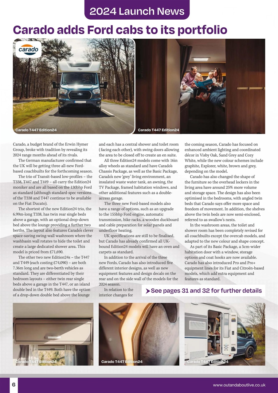 What Motorhome magazine Preview Pages