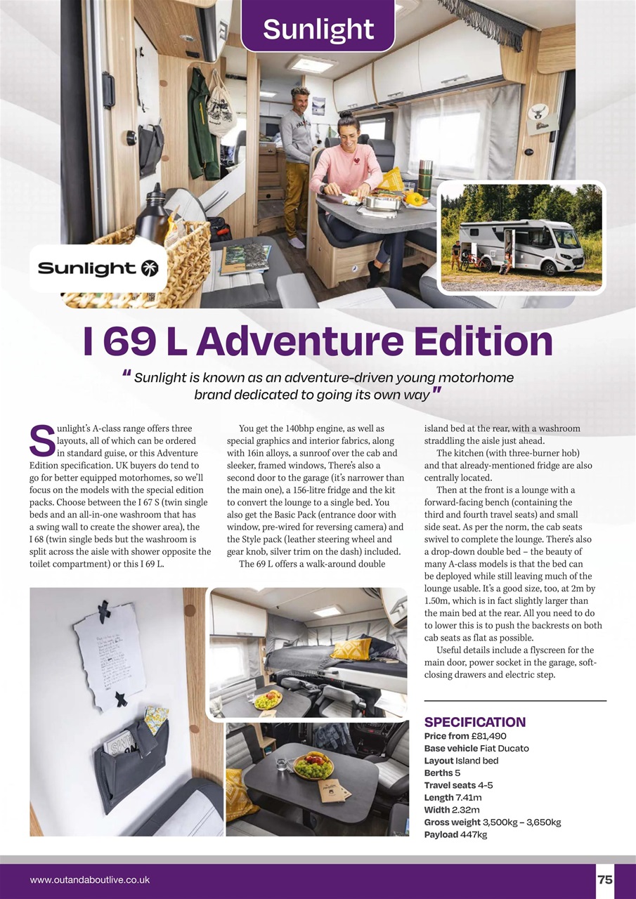 What Motorhome magazine Preview Pages