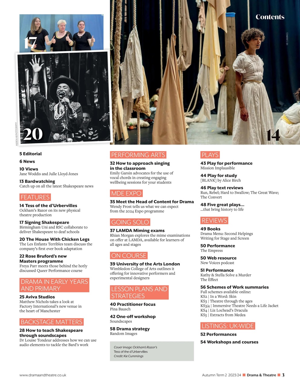 Drama and Theatre Preview Pages