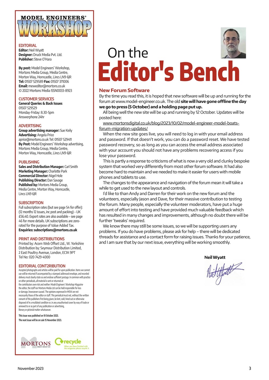 Model Engineer & Workshop Magazine Preview Pages