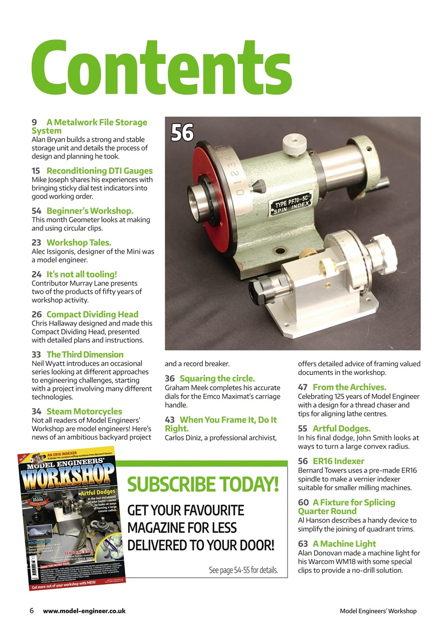 Model Engineer & Workshop Magazine Preview Pages